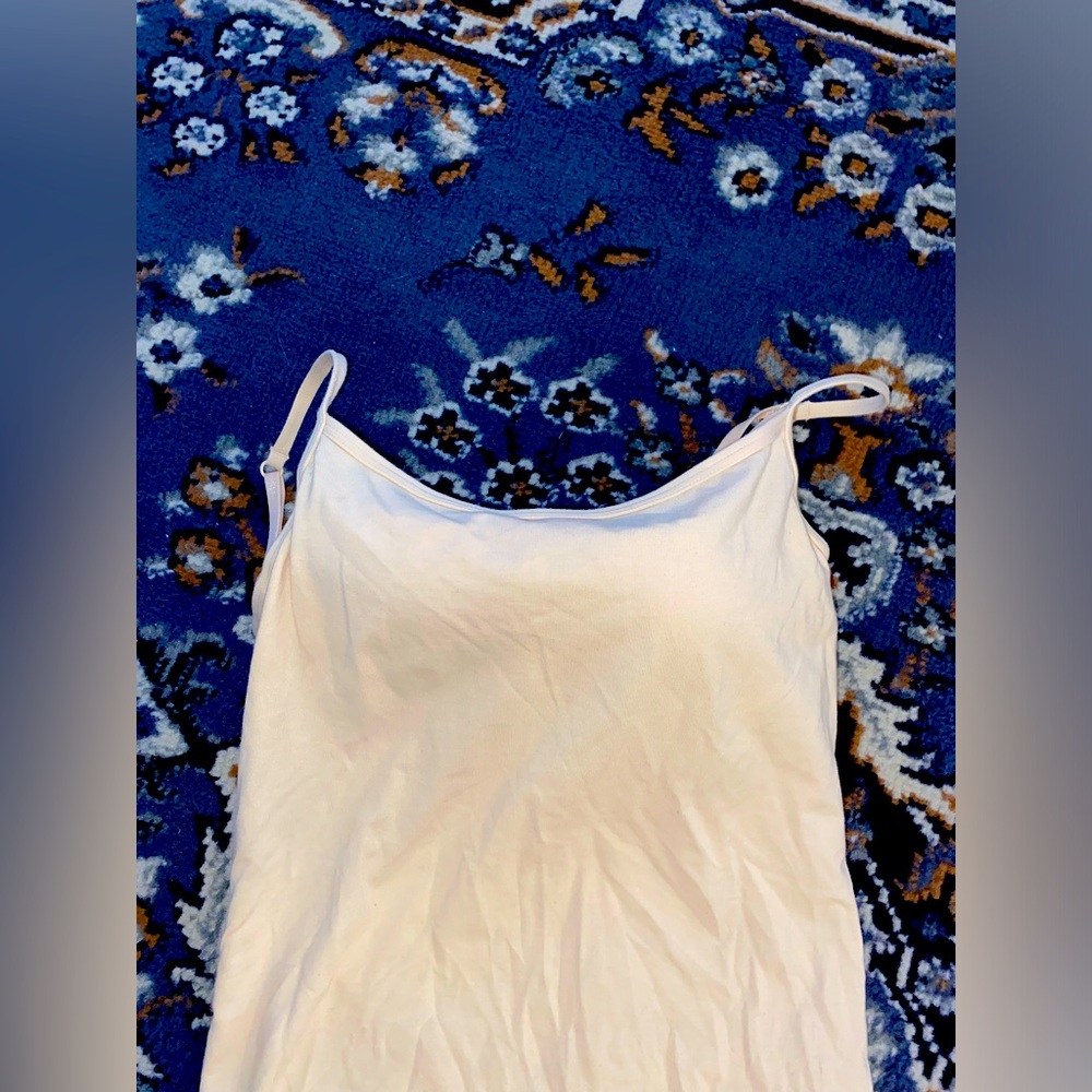 Beige tank top with sewed in bra/pads, perfect condition!